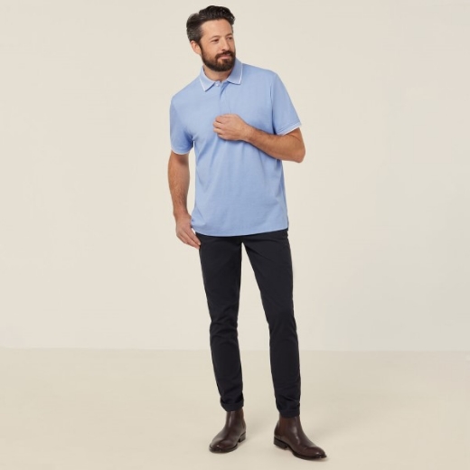 Picture of NNT Mens Textured Cotton Poly Short Sleeve Polo